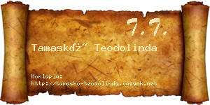 Tamaskó Teodolinda névjegykártya